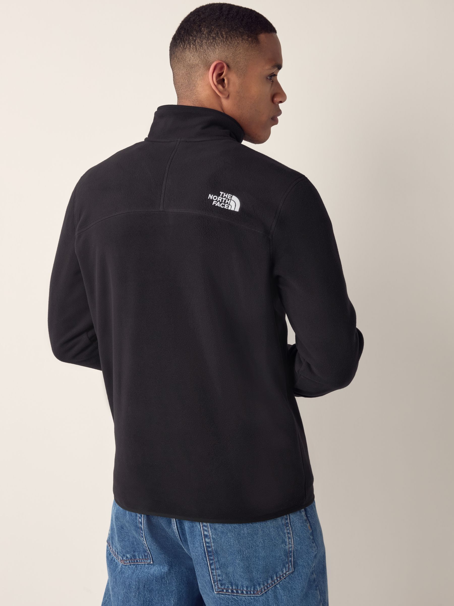 Buy Чорний - Льодовик North Face 1/4 Фліс на блискавці з сайту