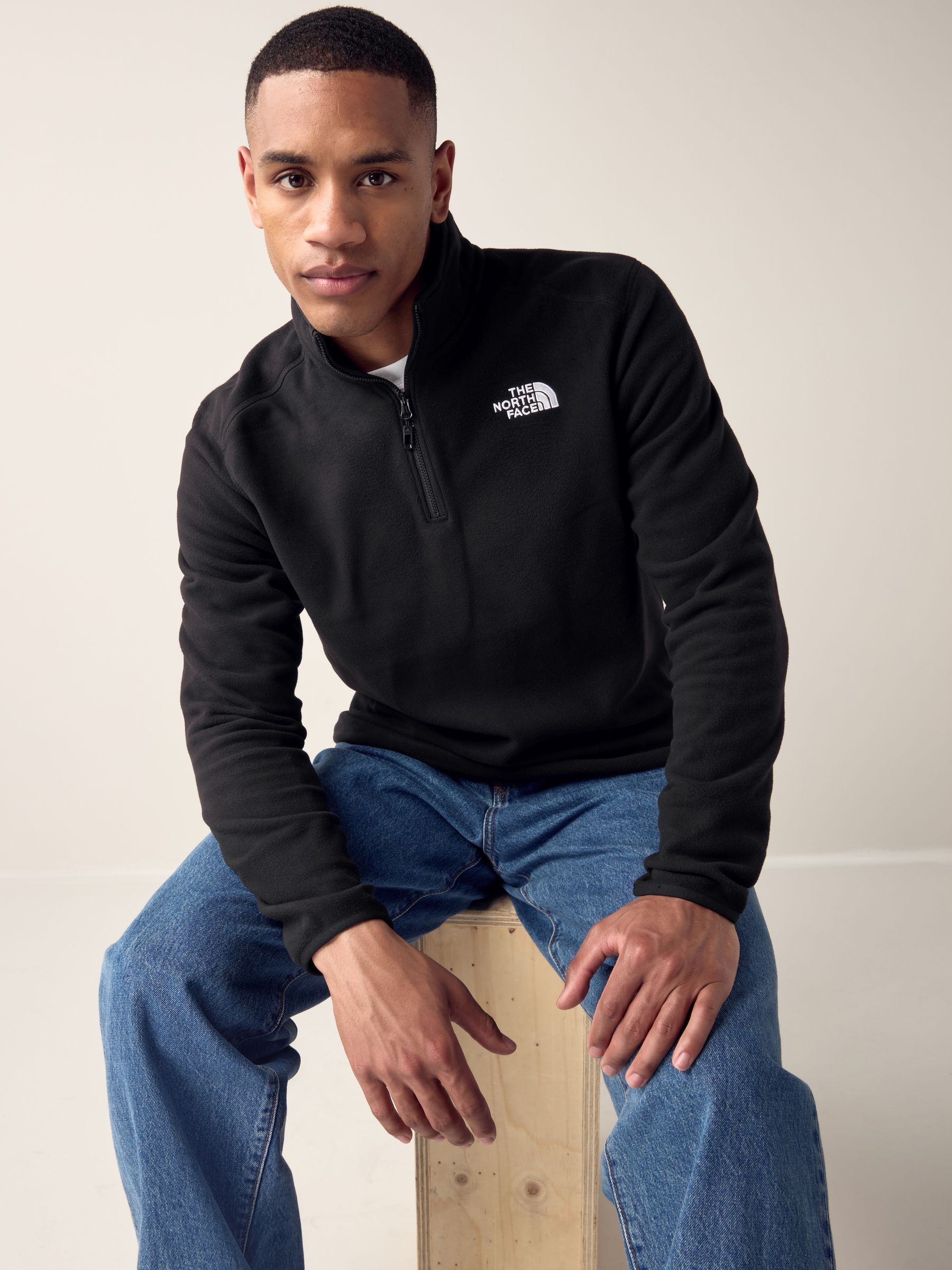 Comprar Cromo preto - The North Face Glacier 1/4 Zip Fleece from