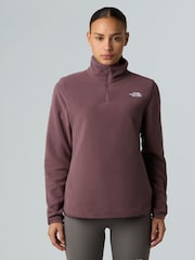 The North Face Purple Glacier 1/4 Zip Fleece - Image 1 of 5