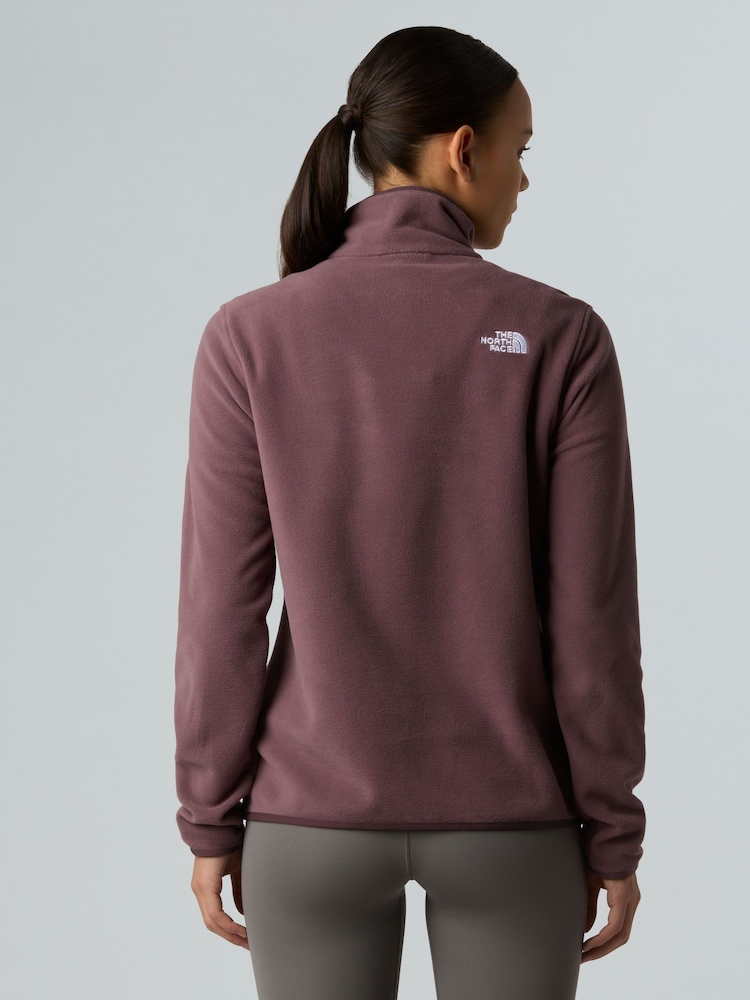 The North Face Purple Glacier 1/4 Zip Fleece - Image 2 of 5 The North Face Purple Glacier 1/4 Zip Fleece - Image 2 of 5