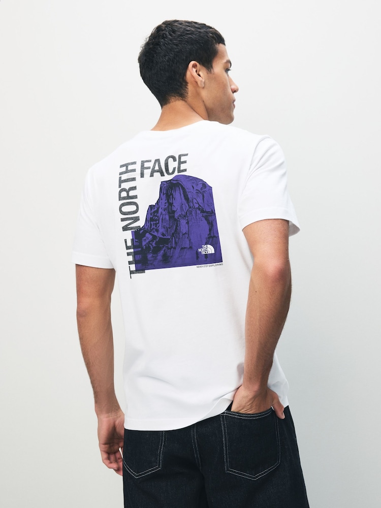 The North Face White Half Dome Photo Back Print T-Shirt - Image 1 of 6 The North Face White Half Dome Photo Back Print T-Shirt - Image 1 of 6