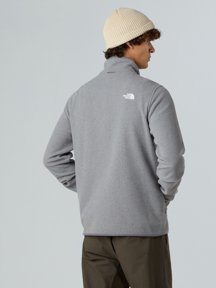 The North Face Grey Glacier 1/4 Zip Fleece - Image 2 of 6 The North Face Grey Glacier 1/4 Zip Fleece - Image 2 of 6