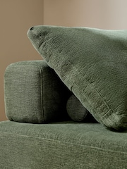 MADE.COM Green Soft Textured Weave Piero Foldable Sofabed - Image 3 of 7
