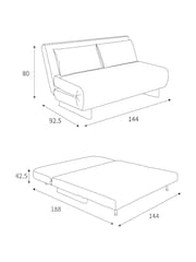 MADE.COM Chocolate Brown Large Bingham 2 Seater Sofa Bed - Image 7 of 7