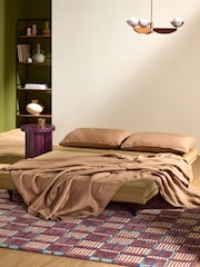 MADE.COM Soft Caramel Brown Velvet Large Bingham 2 Seater Sofa Bed - Image 2 of 6