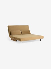 MADE.COM Soft Caramel Brown Velvet Large Bingham 2 Seater Sofa Bed - Image 5 of 6