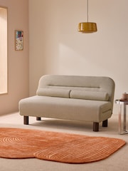 MADE.COM Natural Linen Soft Touch Boucle Large Maxton 2 Seater Sofa Bed - Image 1 of 5