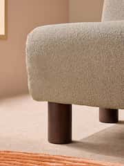 MADE.COM Natural Linen Soft Touch Boucle Large Maxton 2 Seater Sofa Bed - Image 3 of 5