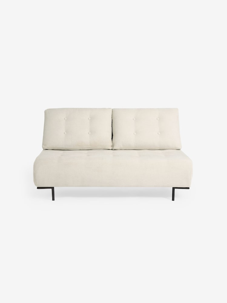 MADE.COM Linen White Soft Textured Weave Large Lina 2 Seater Sofa Bed - Image 7 of 7 MADE.COM Linen White Soft Textured Weave Large Lina 2 Seater Sofa Bed - Image 7 of 7