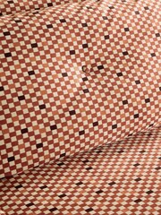 MADE.COM Rust Red Checked Velvet Large Kimpton 2 Seater Sofa Bed - Image 4 of 7