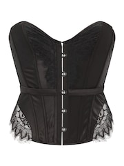 Ann Summers Black Everlasting Satin & Lace Corset Top - Image 6 of 6
