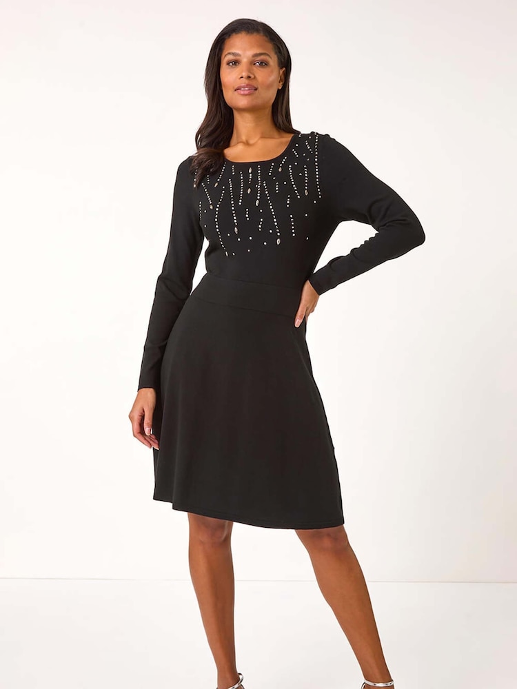 Roman Diamante Detail Knitted Dress - Imagen 1 de 5 Roman Diamante Detail Knitted Dress - Imagen 1 de 5