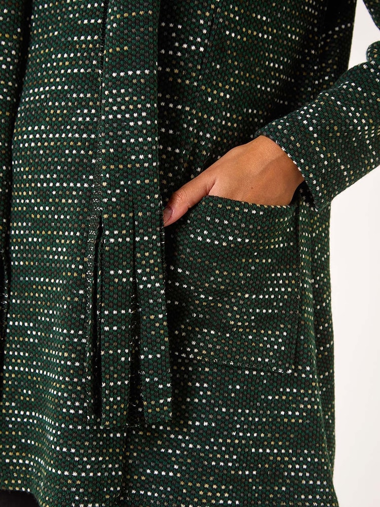 Roman Green Scarf Longline Stretch Tunic Top - Image 5 of 5