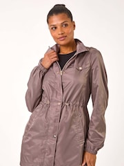 Roman Brown Shower Resistant Longline Jacket - Image 2 of 5