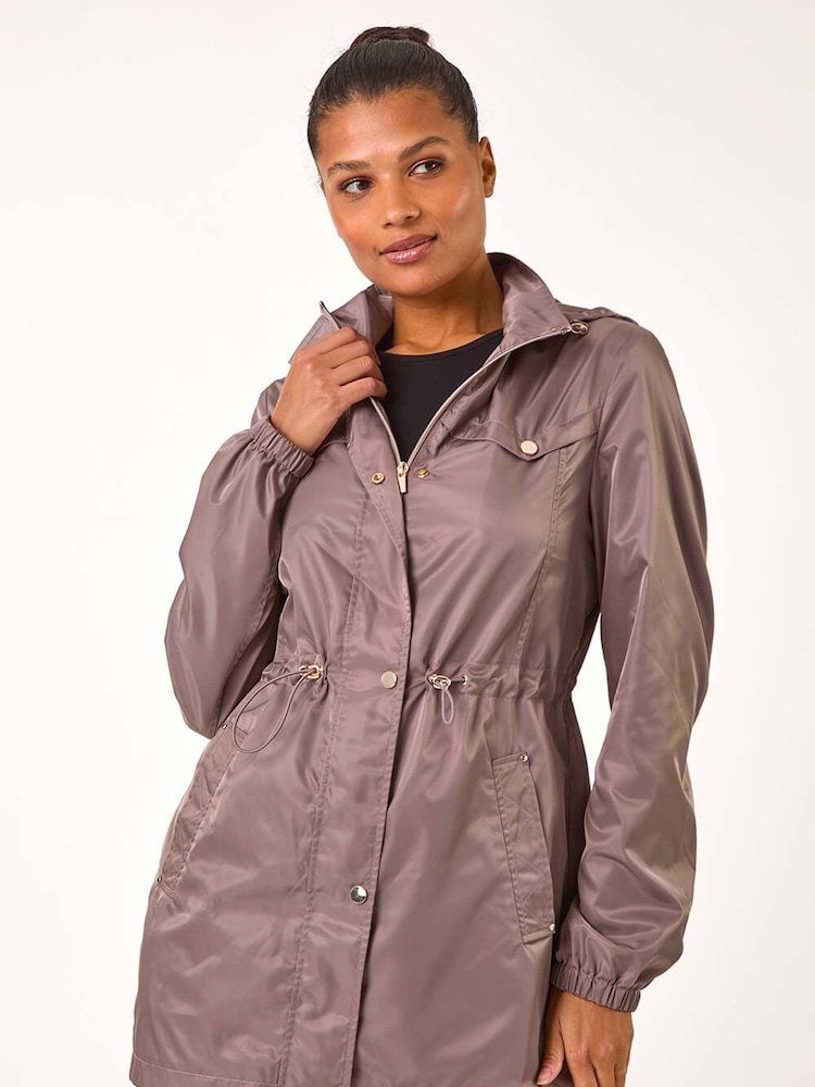Roman Brown Shower Resistant Longline Jacket - Image 2 of 5