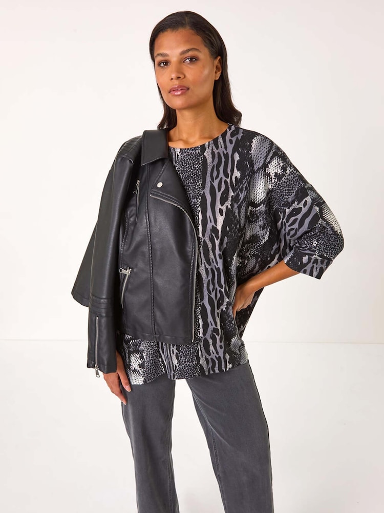 Roman Tunika mit Animalprint - Bild 1 von 5