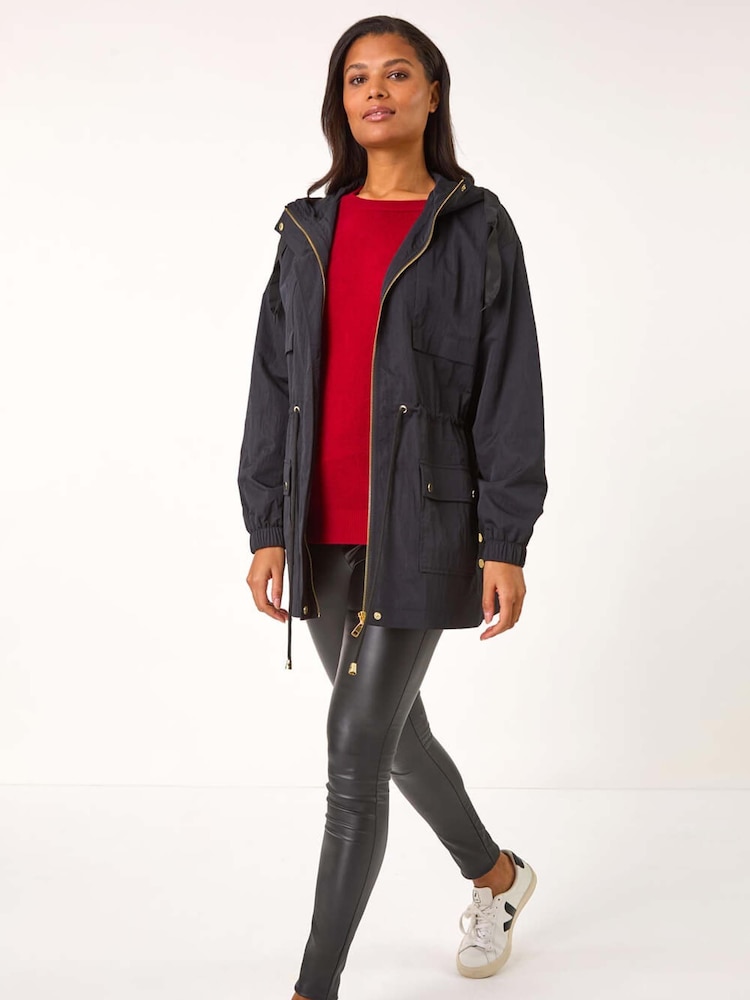 Black - Roman Shower Resistant Rain Jacket - Image 1 of 5 Black - Roman Shower Resistant Rain Jacket - Image 1 of 5
