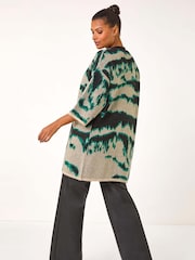 Roman Grey Abstract Print Knit Cardigans - Image 2 of 5