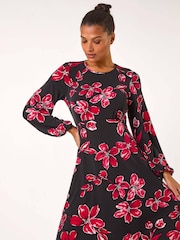 Roman floral  Print Stretch Dress - Imagem 1 de 5