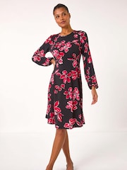 Roman floral  Print Stretch Dress - Imagem 2 de 5