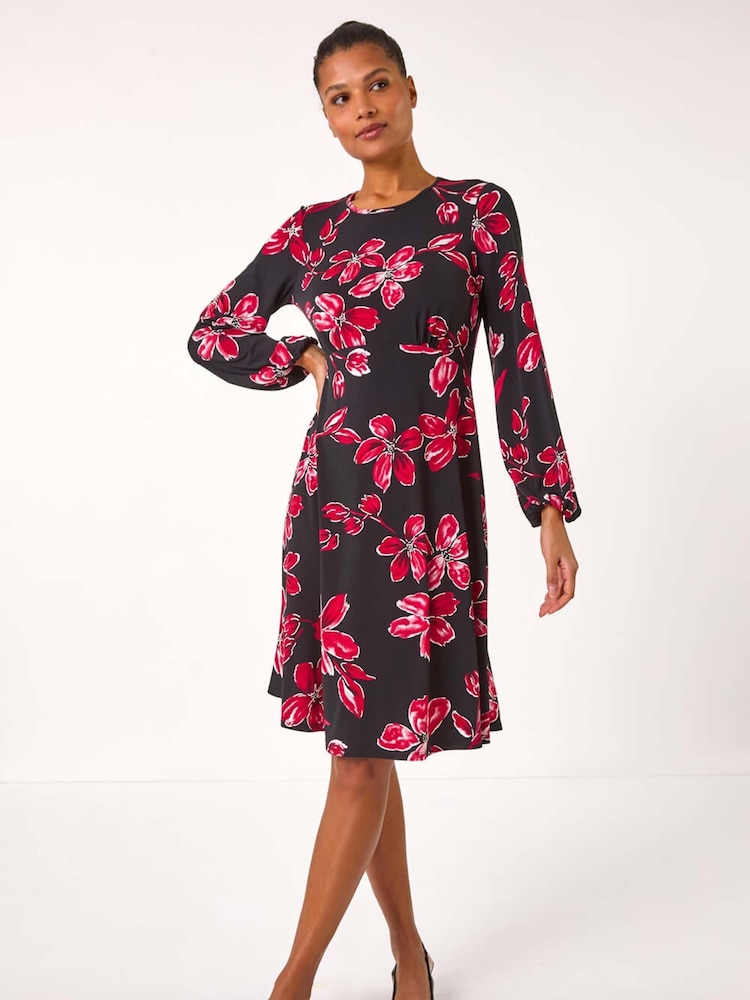 Roman floral  Print Stretch Dress - Imagem 2 de 5