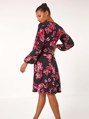 Roman floral  Print Stretch Dress - Imagem 3 de 5