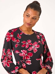 Roman floral  Print Stretch Dress - Imagem 4 de 5