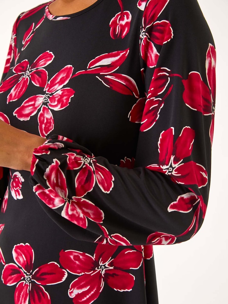 Roman floral  Print Stretch Dress - Imagem 5 de 5