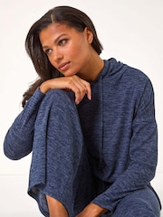 Roman Blue Soft Touch Wide Leg Trousers - Image 2 of 5