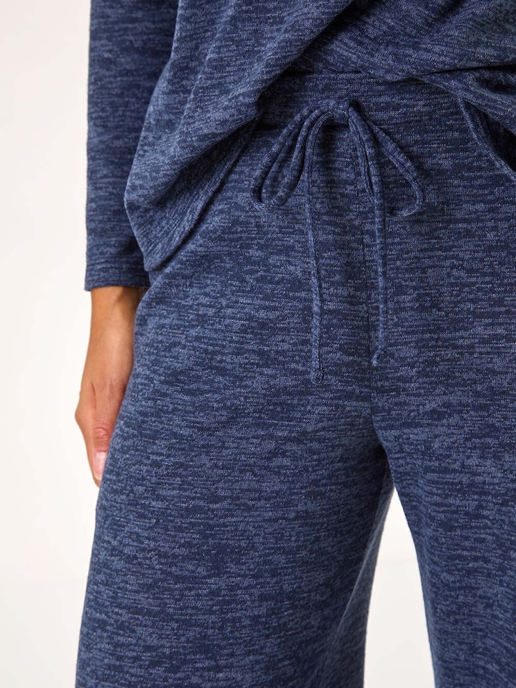 Roman Blue Soft Touch Wide Leg Trousers - Image 5 of 5