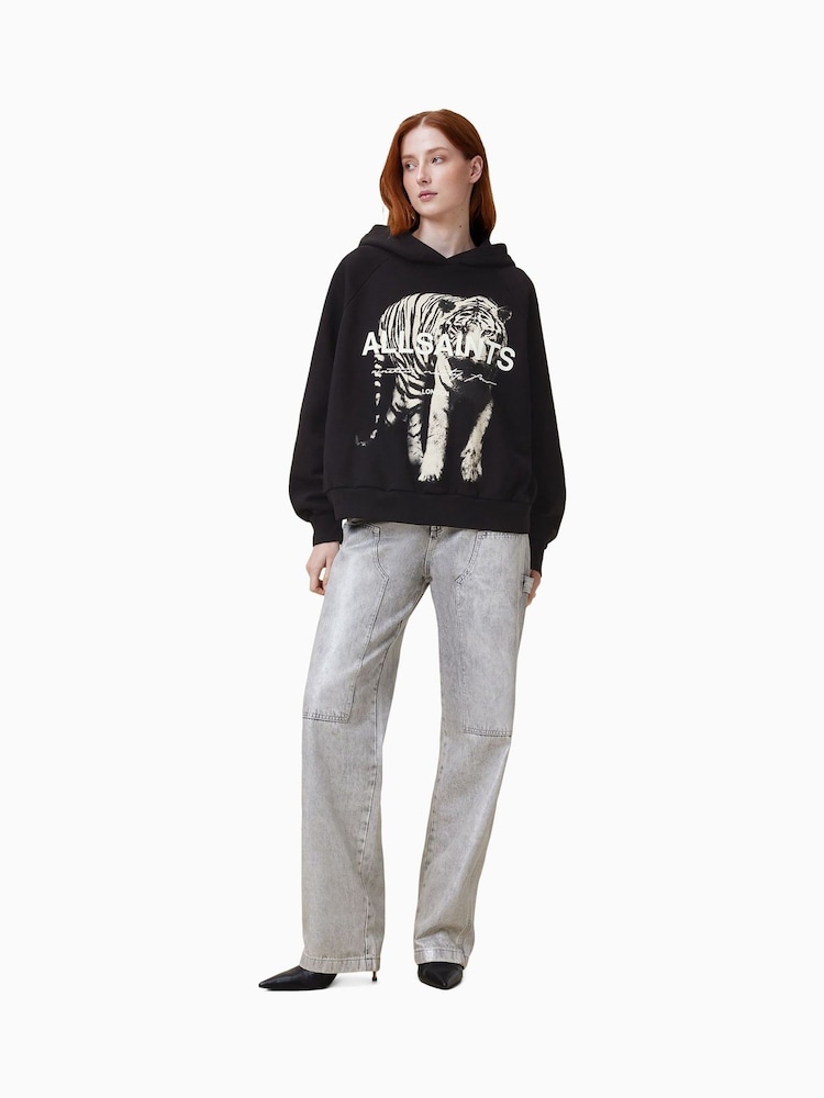 AllSaints Black Kit Talon 100% Cotton Hoodie - Image 3 of 5