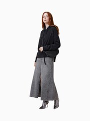 AllSaints Black Etie Embroidery Rose 100% Organic Cotton Hoodie - Image 2 of 7