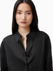 AllSaints Black Myrtle Shirt - Image 3 of 6