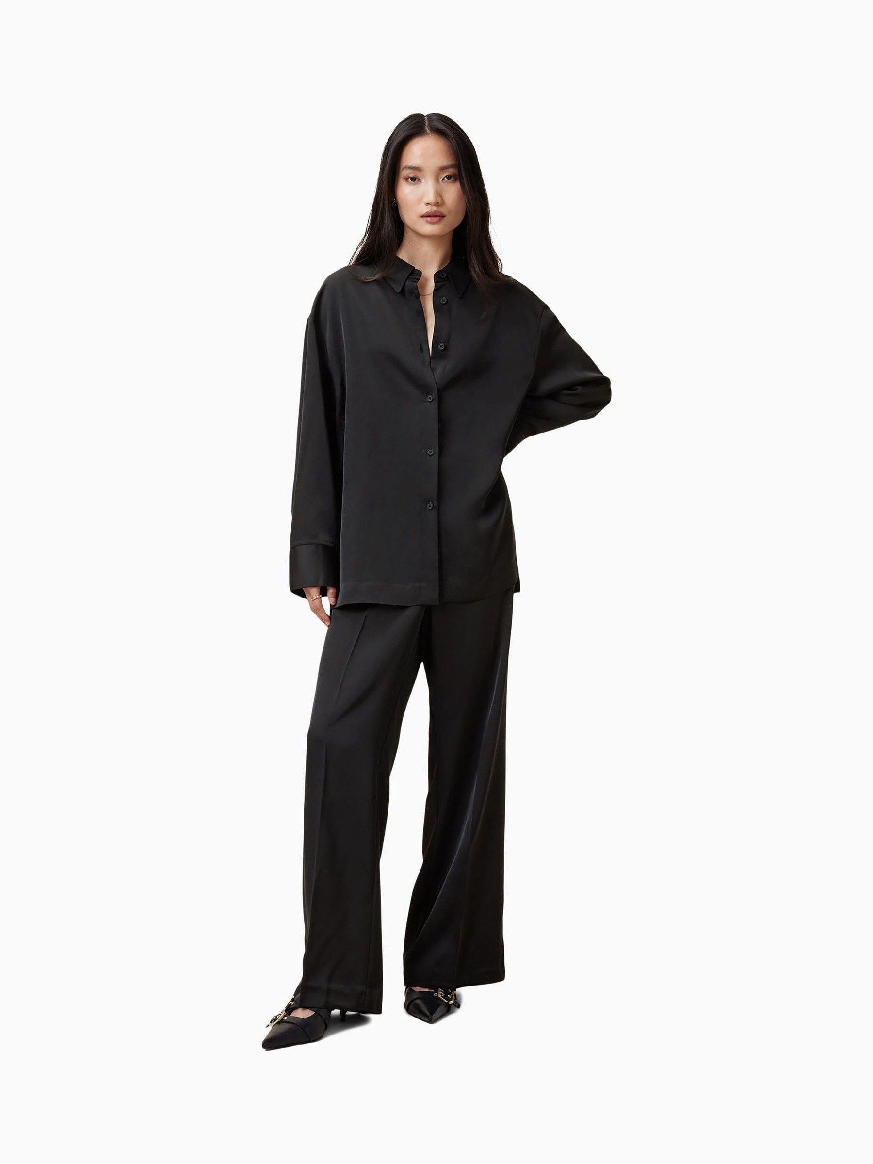 Buy AllSaints Black Myrtle Shirt from Next USA