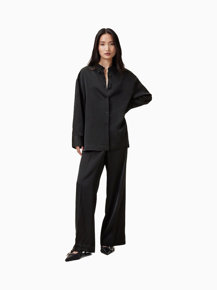 AllSaints Black Myrtle Shirt - Image 4 of 6