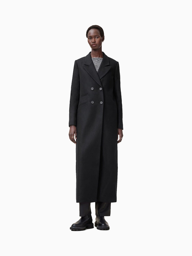 AllSaints Black Ellen Coat - Image 1 of 7