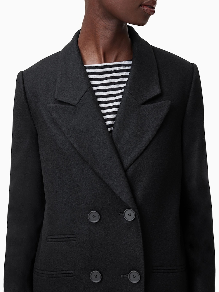 AllSaints Black Ellen Coat - Image 2 of 7