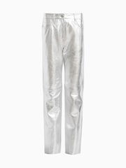 AllSaints Silver Saige Foil Trousers - Image 6 of 6