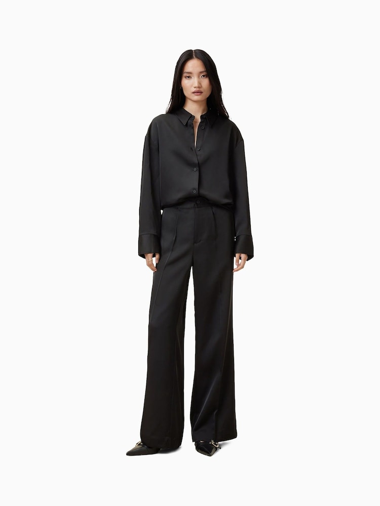 AllSaints Black Myrtle Trousers - Image 1 of 6