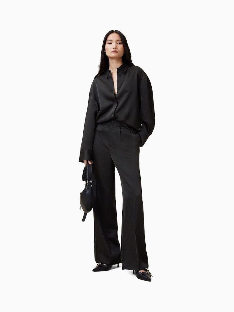 AllSaints Black Myrtle Trousers - Image 4 of 6