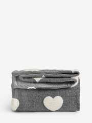 Grey Borg Heart Throw - Image 1 of 1