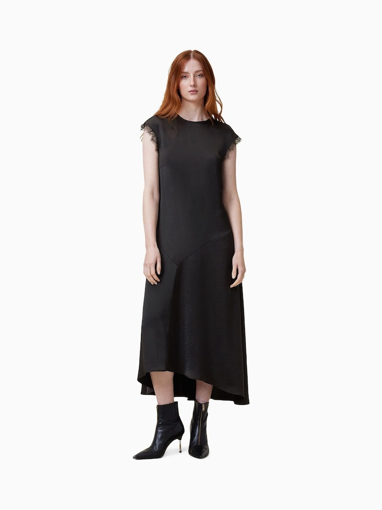 AllSaints Black Lyra Lace Dress - Image 1 of 6