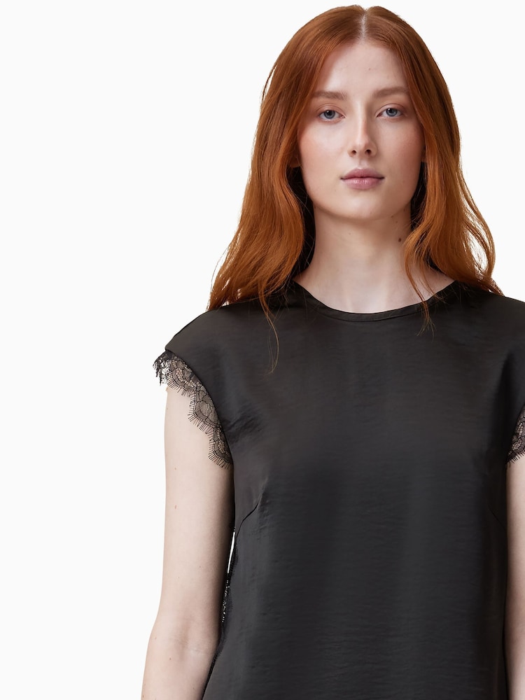 AllSaints Black Lyra Lace Dress - Image 2 of 6