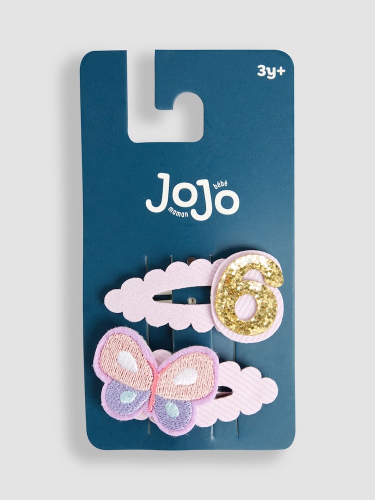 JoJo Maman Bébé Purple 2-Pack 6th Birthday Clips - Image 2 of 3
