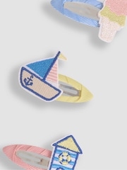 JoJo Maman Bébé Blue Beach Hut Clips 3 Pack - Image 3 of 3