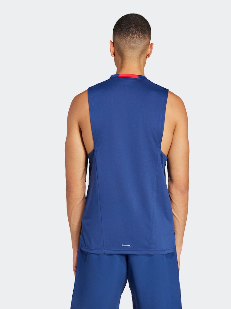 adidas Blue Designed For Training Legacy Tank Top - Image 2 of 6