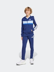 adidas Blue Essentials Tiberio 3-Stripes French Terry Tracksuit Kids - Image 1 of 8