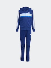 adidas Blue Essentials Tiberio 3-Stripes French Terry Tracksuit Kids - Image 6 of 8