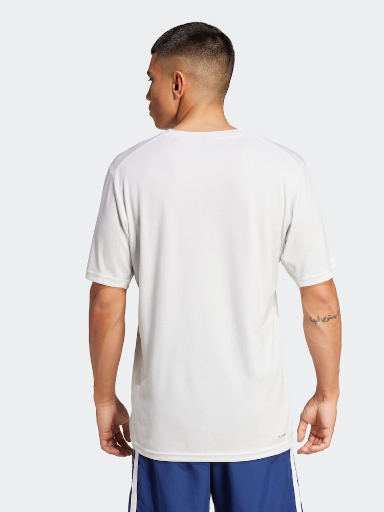 adidas White Train Essentials Feelready Novelty T-Shirt - Image 2 of 6 adidas White Train Essentials Feelready Novelty T-Shirt - Image 2 of 6
