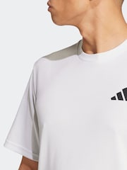 adidas White Train Essentials Feelready Novelty T-Shirt - Image 5 of 6
